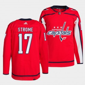 Dylan Strome #17 Capitals Home Red Jersey 2022 Primegreen Authentic