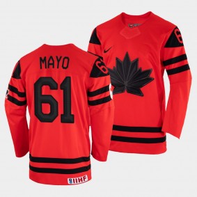 Canada 2022 IIHF World Championship Dysin Mayo #61 Red Jersey Away