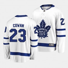 Toronto Maple Leafs Easton Cowan 2023 NHL Draft White Away Jersey Breakaway Player