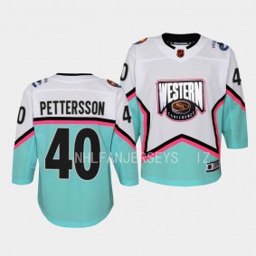 Vancouver Canucks #40 Elias Pettersson 2023 NHL All-Star Western Conference Premier White Youth Jersey