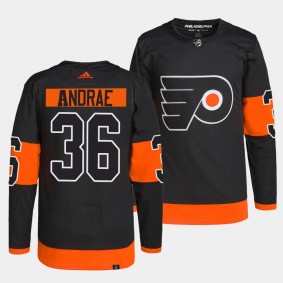 Emil Andrae Philadelphia Flyers Alternate Black #36 Primegreen Authentic Pro Jersey Men's