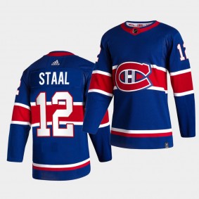 Montreal Canadiens 2021 Reverse Retro Eric Staal Blue Special Edition Jersey