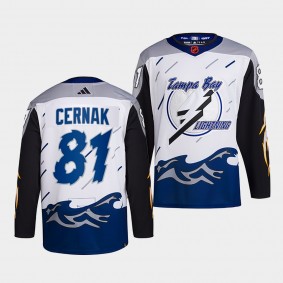 Reverse Retro 2.0 Erik Cernak Tampa Bay Lightning Authentic Primegreen #81 White Jersey 2022