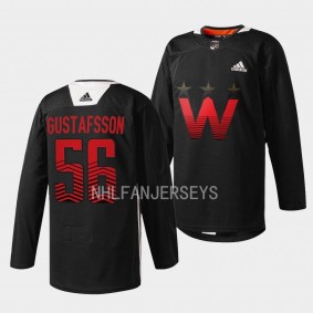 Washington Capitals 2023 Celebrating Black History Erik Gustafsson #56 Black Jersey Warmup