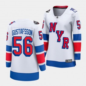 New York Rangers Erik Gustafsson 2024 NHL Stadium Series Breakaway Player Women White Jersey
