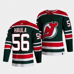 New Jersey Devils Erik Haula Reverse Retro #56 Green Jersey Authentic