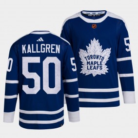 Reverse Retro 2.0 Toronto Maple Leafs Erik Kallgren #50 Blue Authentic Primegreen Jersey 2022