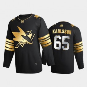 San Jose Sharks Erik Karlsson #65 2020-21 Golden Edition Black Limited Authentic Jersey