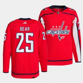 Ethan Bear Washington Capitals Home Red #25 Authentic Primegreen Jersey Men's