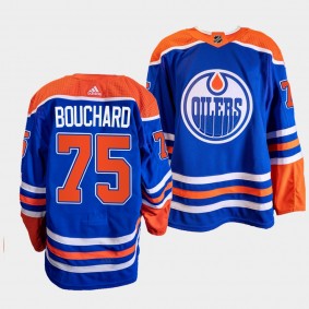 Evan Bouchard Oilers 2022-23 Primegreen Authentic Blue Jersey #75 Home