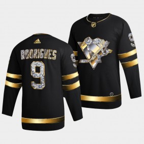 Evan Rodrigues Pittsburgh Penguins 2022 Stanley Cup Playoffs #9 Black Diamond Edition Authentic Jersey