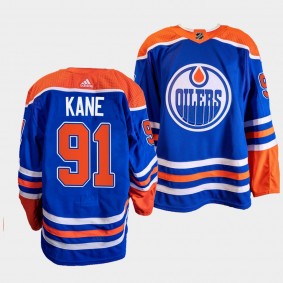 Evander Kane Oilers 2022-23 Primegreen Authentic Blue Jersey #91 Home