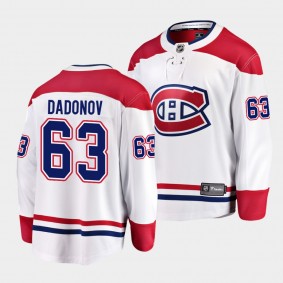 Evgenii Dadonov Montreal Canadiens Away 2022 White Breakaway Player Jersey