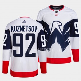 2023 NHL Stadium Series Washington Capitals Evgeny Kuznetsov #92 White Primegreen Authentic Jersey