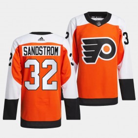Felix Sandstrom #32 Philadelphia Flyers 2023-24 Authentic Burnt Orange Jersey Home