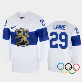 Patrik Laine Finland Hockey White Home Jersey 2022 Winter Olympics