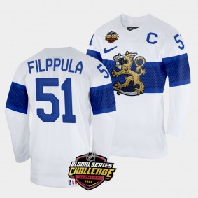 Valtteri Filppula 2022 NHL Global Series Finland #51 White Home Jersey Men