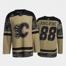 Calgary Flames Andrew Mangiapane 2021 CAF Night #88 Jersey Camo Canadian Armed Force