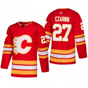 Men's Calgary Flames Austin Czarnik #27 2018-19 Alternate Reasonable Adidas Authentic Jersey - Red