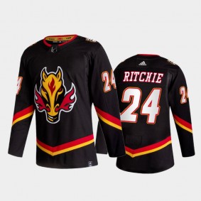 Calgary Flames Brett Ritchie #24 2021 Reverse Retro Black Special Edition Jersey