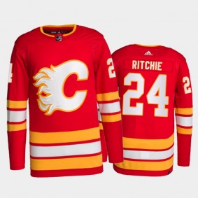 2021-22 Calgary Flames Brett Ritchie Primegreen Authentic Jersey Red Home Uniform
