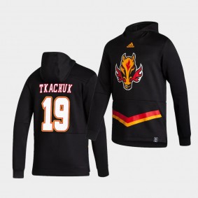 Calgary Flames Matthew Tkachuk 2021 Reverse Retro Black Authentic Pullover Special Edition Hoodie