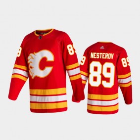 Calgary Flames Nikita Nesterov #89 Home Red 2020-21 Authentic Jersey
