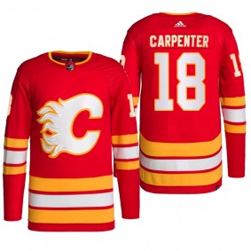 Calgary Flames 2022 Home Jersey Ryan Carpenter Red #18 Primegreen Authentic Pro Uniform