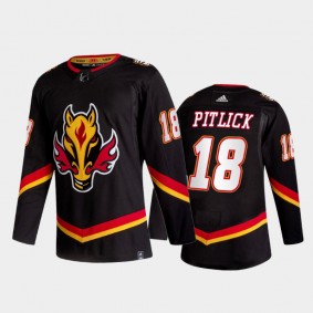 Calgary Flames Tyler Pitlick #18 2021 Reverse Retro Black Special Edition Jersey