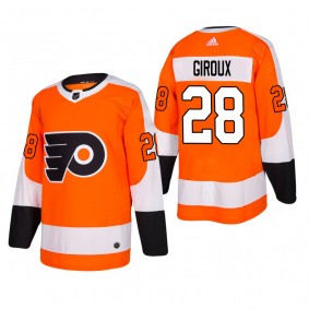 Men's Philadelphia Flyers Claude Giroux #28 Home Orange Authentic Player Cheap Jersey