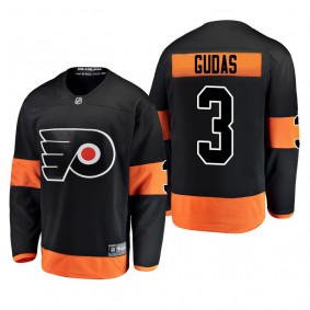 Men's Philadelphia Flyers Radko Gudas #3 2019 Alternate Reasonable Breakaway Jersey - Black