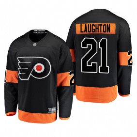 Men's Philadelphia Flyers Scott Laughton #21 2019 Alternate Reasonable Breakaway Jersey - Black