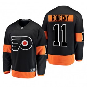 Men's Philadelphia Flyers Travis Konecny #11 2019 Alternate Reasonable Breakaway Jersey - Black