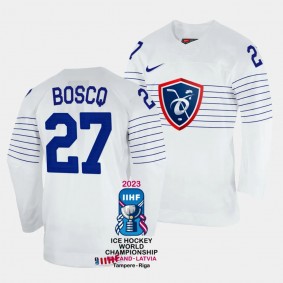 Jules Boscq 2023 IIHF World Championship France #27 White Home Jersey Men
