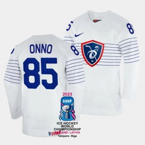 Lucien Onno 2023 IIHF World Championship France #85 White Home Jersey Men