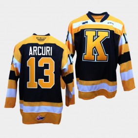 Francesco Arcuri Kingston Frontenacs #13 Black OHL Hockey Jersey Adult