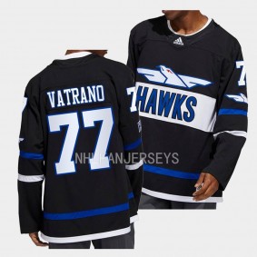Hawks Frank Vatrano Anaheim Ducks Black #77 Authentic Jersey