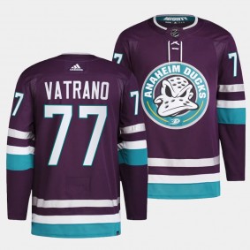 Anaheim Ducks 2023-24 30th Anniversary Frank Vatrano #77 Purple Primegreen Jersey Men's