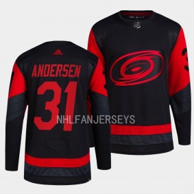 Frederik Andersen Carolina Hurricanes 2023 NHL Stadium Series Black #31 Primegreen Authentic Jersey Men's