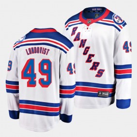 2023 NHL Draft Gabe Perreault New York Rangers Jersey White Away Breakaway Player