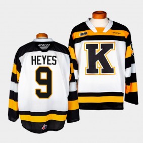 Gage Heyes Kingston Frontenacs #9 White OHL Hockey Jersey Adult