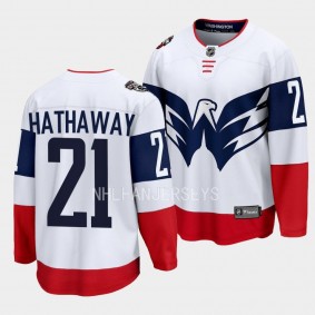 Washington Capitals Garnet Hathaway 2023 NHL Stadium Series White Breakaway Player Jersey Men's
