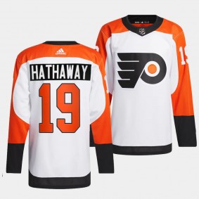 Philadelphia Flyers 2023-24 Authentic Garnet Hathaway #19 White Jersey Away