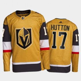 2021-22 Vegas Golden Knights Ben Hutton Primegreen Authentic Jersey Gold Home Uniform