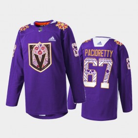 Max Pacioretty Vegas Golden Knights Hispanic Heritage 2021 Jersey Purple #67 Warmup