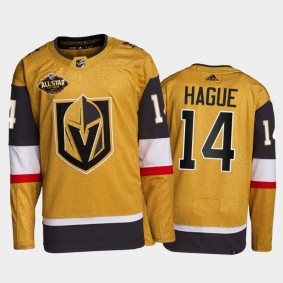 Vegas Golden Knights Nicolas Hague 2022 All-Star Jersey Gold Authentic Primegreen Uniform