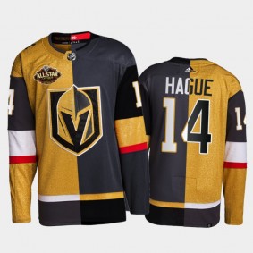 Vegas Golden Knights Nicolas Hague 2022 All-Star Jersey Gold Black Split Edition Uniform