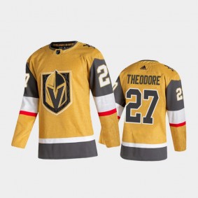 Vegas Golden Knights Shea Theodore #27 Alternate Gold 2020-21 Authentic Player Jersey