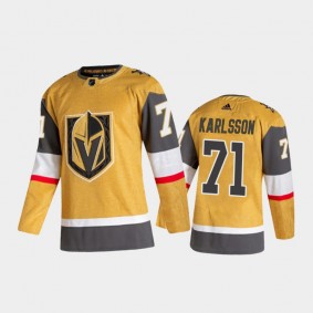 Vegas Golden Knights William Karlsson #71 Alternate Gold 2020-21 Authentic Player Jersey