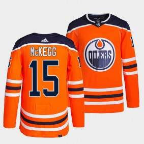 Greg McKegg #15 Edmonton Oilers Primegreen Authentic Orange Jersey Home